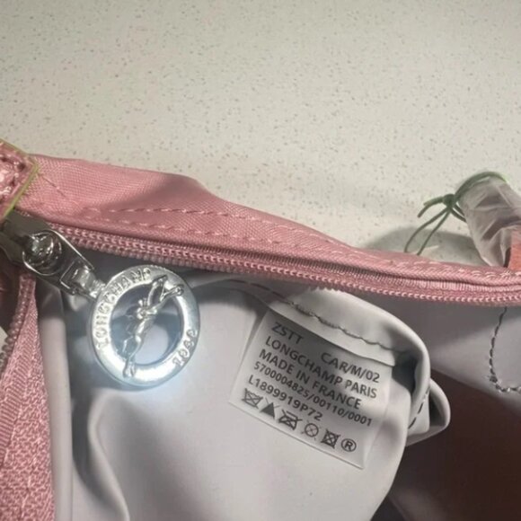 Le Pliage Green Large Shoulder Bag flower pink color - Picture 3 of 5